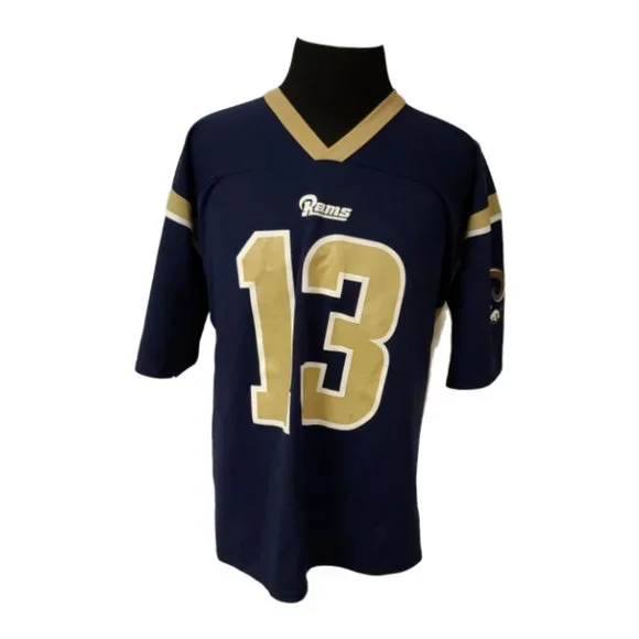 Rams Warner 13 シャツ ネイビー/ゴールド VTG Kurt Warmer #13 St Louis Rams Navy Graphic Reebok Jersey